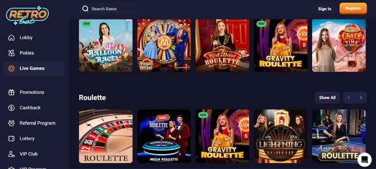 retrobet Gameplay